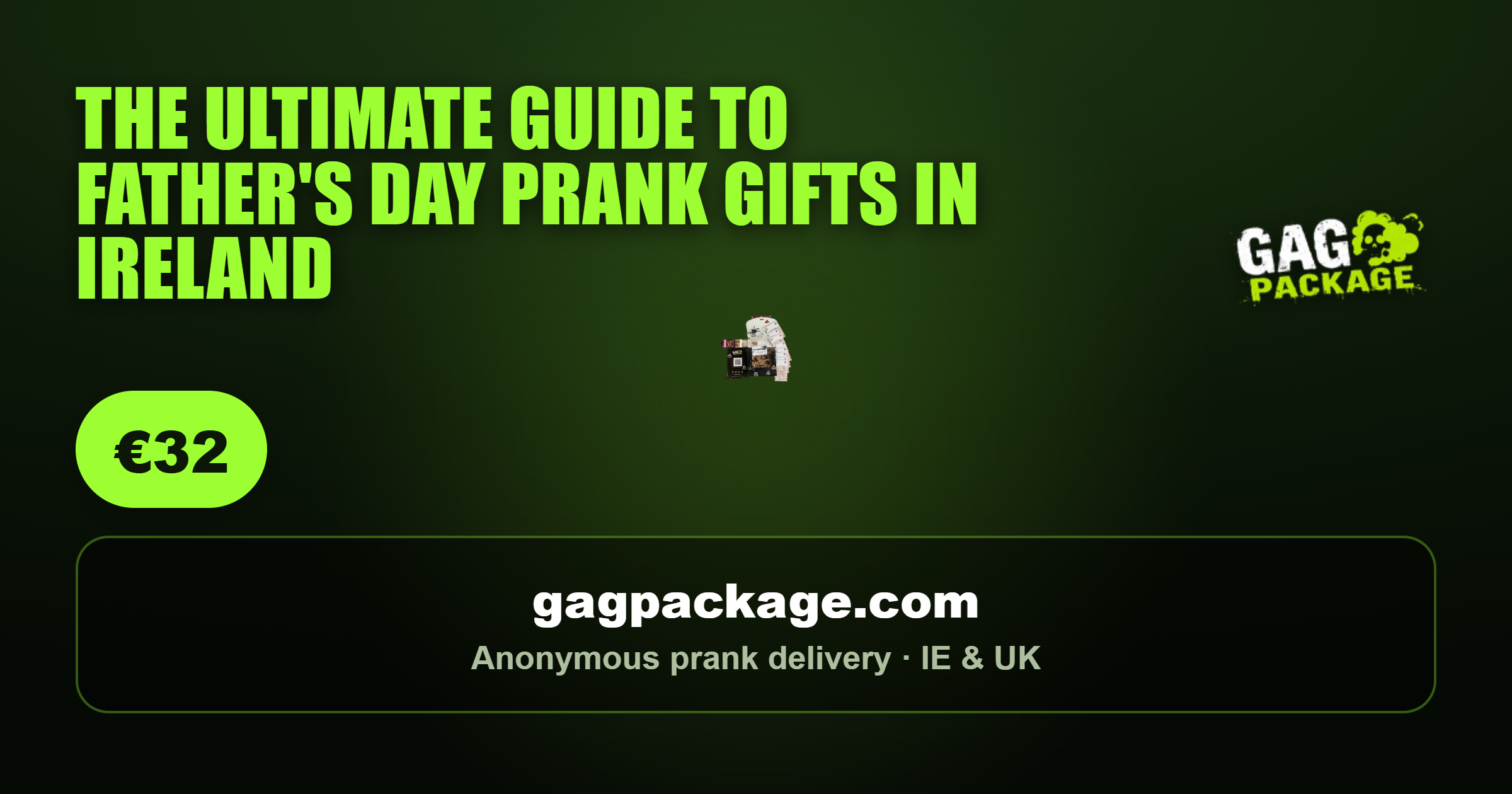 Just For Him anonymous prank gift from Gag Package, delivered by post across Ireland and the UK
