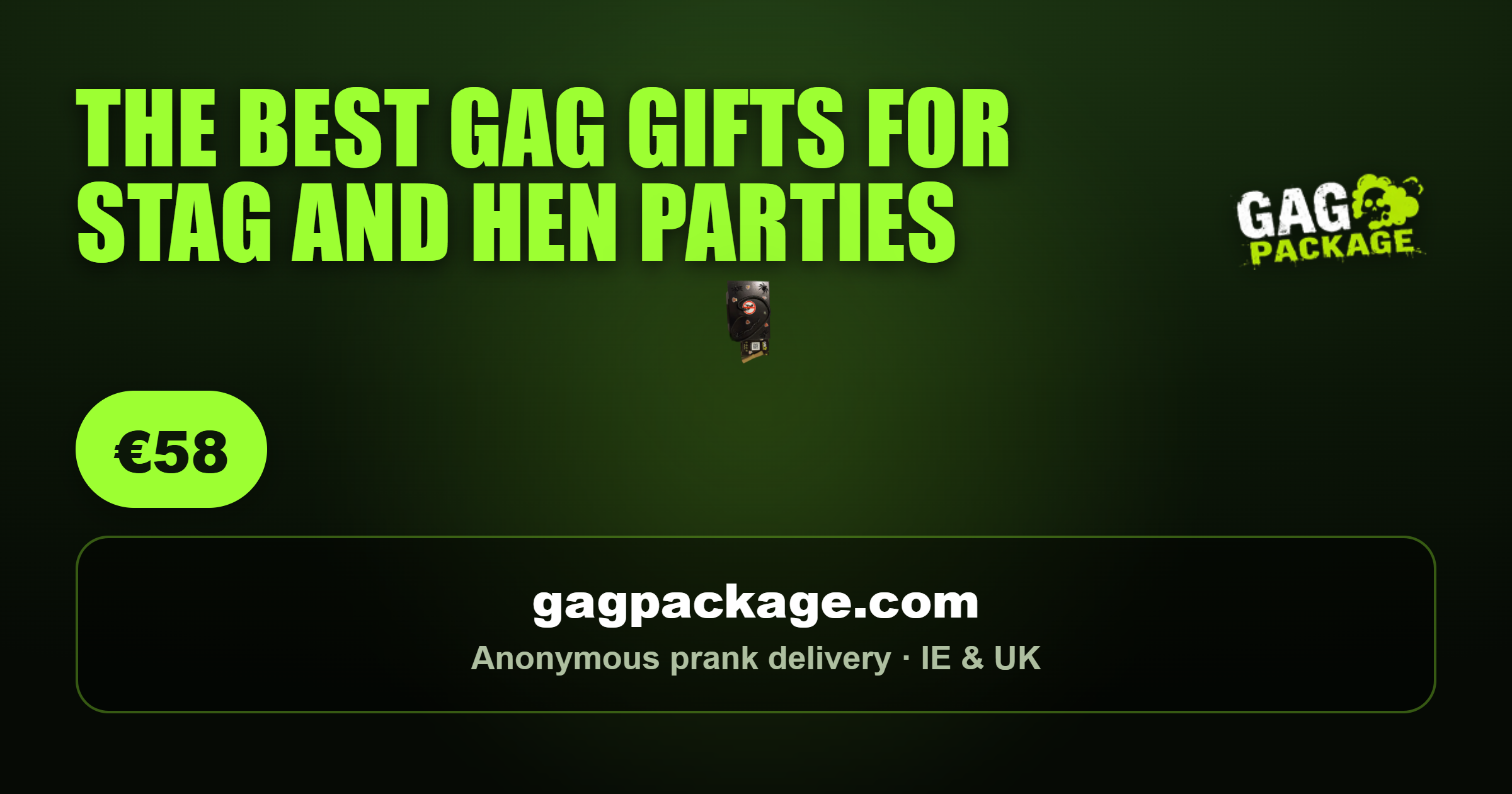 Nuclear Stink Bomb anonymous prank gift from Gag Package, delivered by post across Ireland and the UK