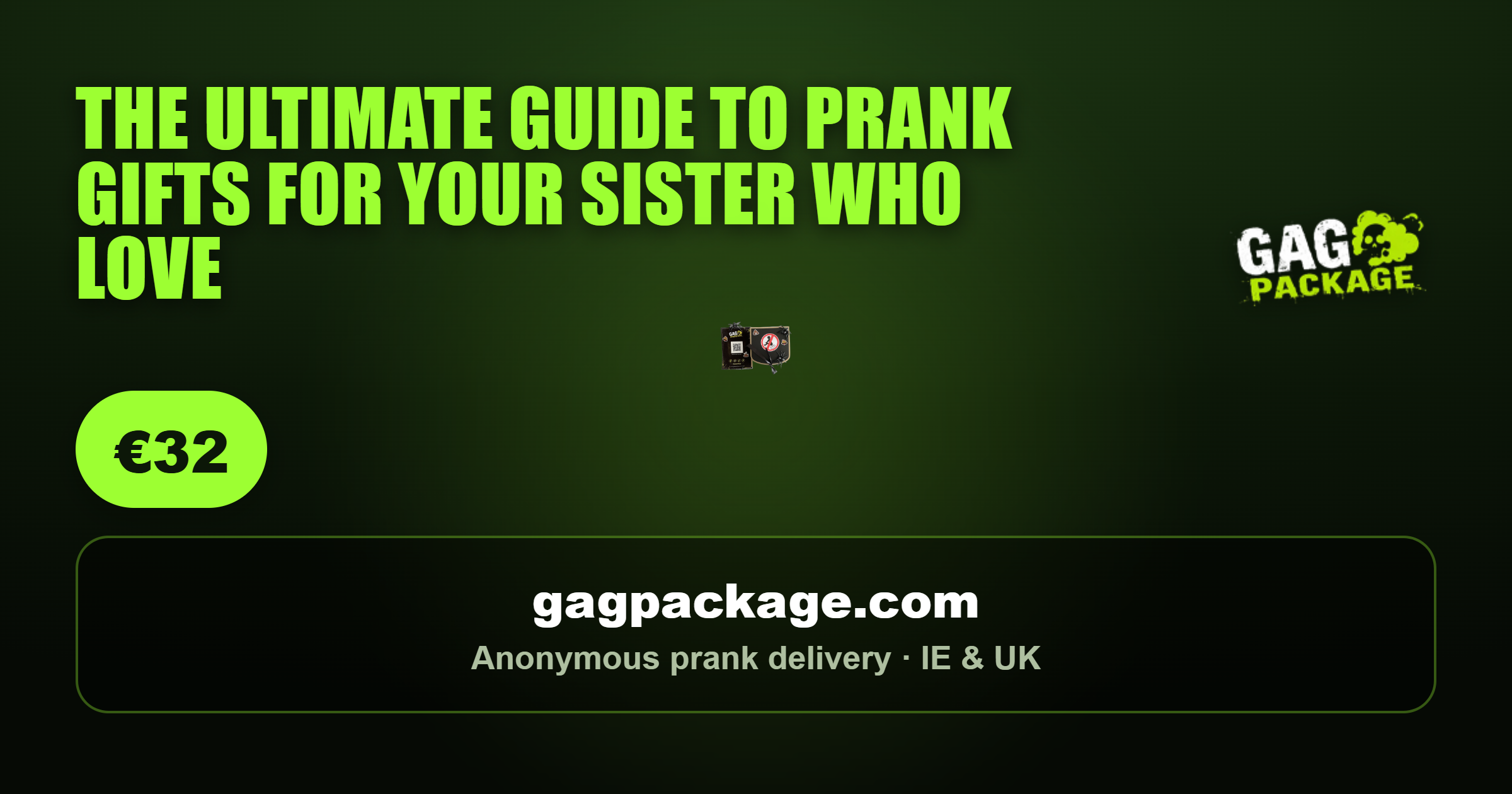 Just For Her anonymous prank gift from Gag Package, delivered by post across Ireland and the UK